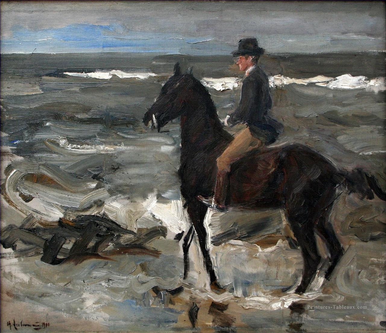 Rider sur la plage 1904 Max Liebermann impressionnisme allemand Peintures à l'huile